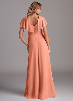 Azazie Lainey Bridesmaid Dresses Sunset A-Line with Pockets Chiffon Dress image7