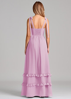 Azazie Anastacia Bridesmaid Dresses Candy Pink A-Line Sweetheart Neckline Chiffon Dress image2
