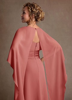 Azazie Marilla Mère de la mariée Robes Robe Trapèze en Mousseline de soie Plissée Antique Rose image7