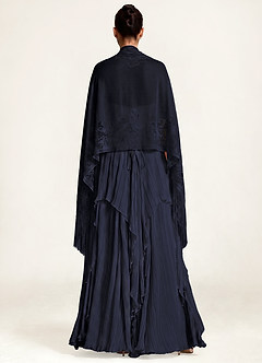 front Azazie Floral Lace Tassel Shawl