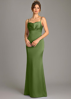 Azazie Reverie Bridesmaid Dresses Juniper Mermaid Corset Stretch Satin Dress image2