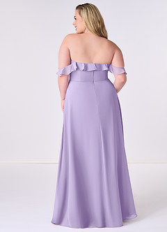 Barbie ♥ Azazie Bridesmaid Dresses Lilac A-Line Off the Shoulder Chiffon Convertible Dress image8