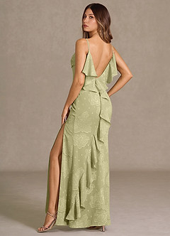 Vestido Celadón Largo Kalinda  image4