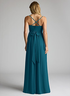 Azazie Llana Maternity Bridesmaid Dresses A-Line Chiffon Floor-Length Dress image4