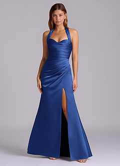 Azazie Destiny Suknie dla druhen Syrena Dekolt w kształcie serca Satyna elastyczna Do ziemi Sukienka image4