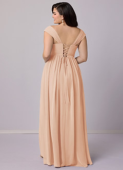 Barbie ♥ Azazie Bridesmaid Dresses English Rose A-Line Corset Chiffon Dress image19