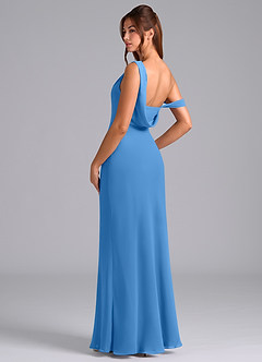 Azazie Madelyn Suknie dla druhen Syrena Jedno ramię Szyfon Do ziemi Sukienka image6