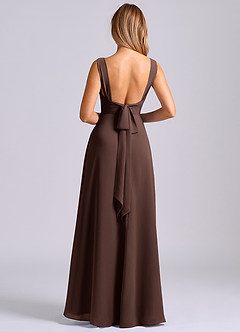 Azazie Beatrice Bridesmaid Dresses Ganache A-Line Sweetheart Neckline Chiffon Dress image3