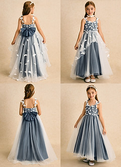 Azazie Darlina Flower Girl Dresses Ivory Neptune Ball-Gown Lace Tulle Dress image2