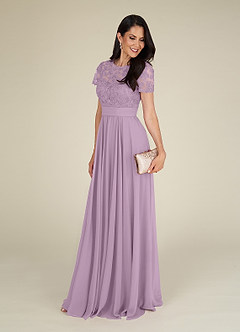 Azazie Annette Kleider für die Brautmutter A-Linie Spitze Chiffon Kleid Blauregen image4