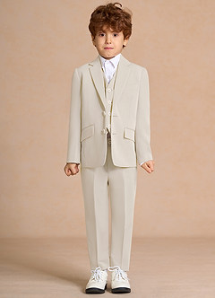 front Oliver Cream Boys 3-Piece Suit