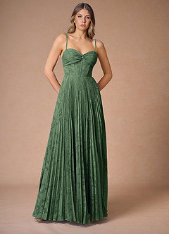 Akiko Eucalyptus Pleated Maxi Dress image4