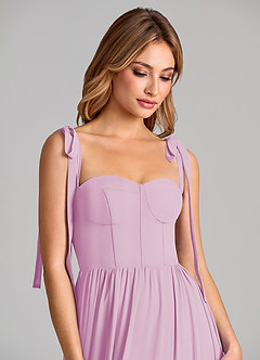 Azazie Anastacia Bridesmaid Dresses Candy Pink A-Line Sweetheart Neckline Chiffon Dress image7