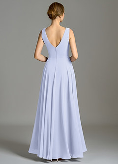 Azazie Wonderland Bridesmaid Dresses Lavender A-Line Pleated Chiffon Dress image2