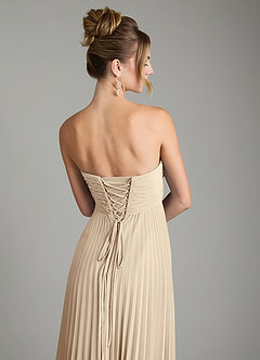 Azazie Tempest Bridesmaid Dresses Champagne Empire Corset Chiffon Convertible Dress image9