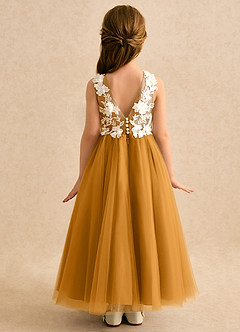 Azazie Mixie vestidos de niña de las flores Vestido de Caramelo de Encaje de Corte Princesa image4