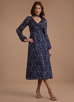 Edith Floral Gingham Midi Dress image7