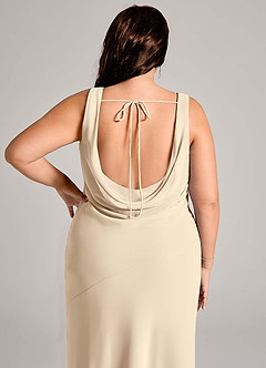 Azazie Rylina Bridesmaid Dresses Champagne Mermaid Pleated Chiffon Dress image12