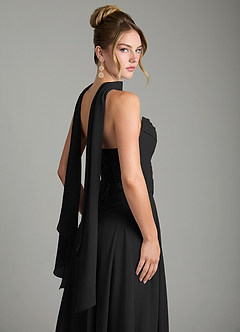 Azazie Gabriela 신부 들러리 드레스 A라인 코르셋 쉬폰 바닥 길이 드레스 image12