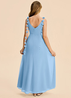Azazie Gumdrop Junior Powder Blue Empire Pleated Chiffon Dress image6