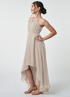 Azazie Oaklynn Junior Frost A-Line Pleated Chiffon Dress image4