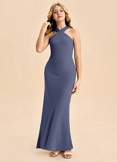 Azazie Doretta Junior Klä av Tubklänning i Chiffong Plisserad image3