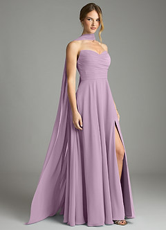 Azazie Ayla Abiti da Damigella Abito A-Line in Chiffon Scollo a Cuore Glicine image1