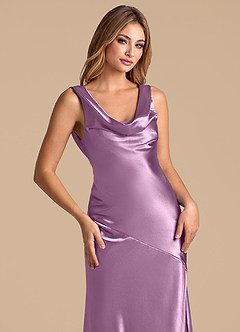 Azazie Rylina Bridesmaid Dresses Wisteria Mermaid Metallic Satin Dress image7
