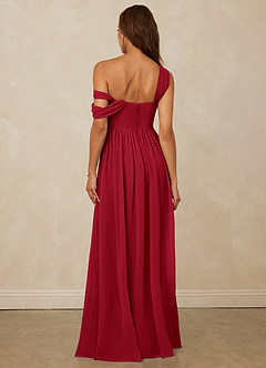Christian Siriano Bridal for Azazie 1014 Bridesmaid Dresses Scarlet A-Line Off the Shoulder Chiffon Dress image3