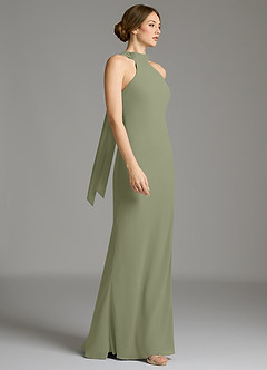 Azazie Cairo Bridesmaid Dresses Pistachio Mermaid Pleated Chiffon Dress image5