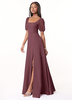 Azazie Alani Abiti da Damigella Abito A-Line in Chiffon con Scollo Quadrato Sangria image3