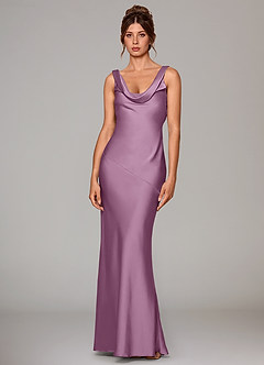 Azazie Rylina Bridesmaid Dresses Wisteria Mermaid Stretch Satin Dress image1