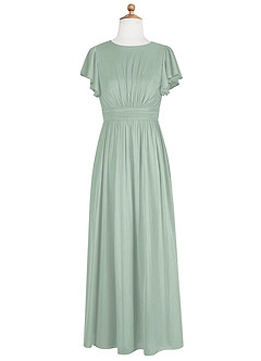 Azazie Mosley Junior Vestido Agave de Malha de Linha A com Ruched image7