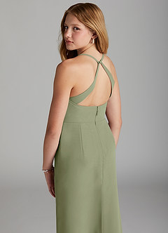 Azazie Becca Junior Pistachio Mermaid Chiffon Dress image2
