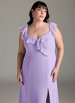 Azazie Sophie Bridesmaid Dresses Lilac A-Line Off the Shoulder Chiffon Convertible Dress image25