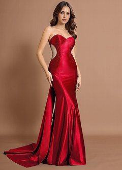 Doriane Cherry Red Maxi Dress image5