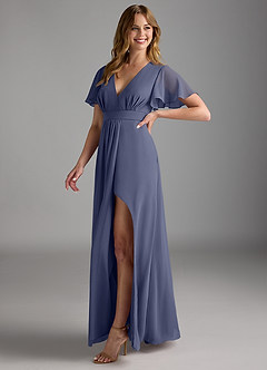 Azazie Zaniah Bridesmaid Dresses Stormy A-Line Chiffon Dress image5