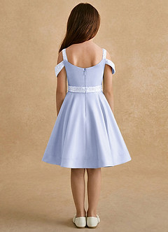 Azazie Judi Flower Girl Dresses Lavender A-Line Matte Satin Dress image2