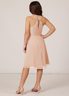 Azazie Doll Junior Amethyst A-Line Bow Chiffon Dress image4