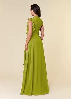 Azazie Narine 신부의 어머니 드레스 A라인 주름진 쉬폰 플로어 길이 드레스 image4