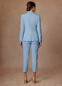front Kennedy Sky Blue Structured Stretch Dress Pants