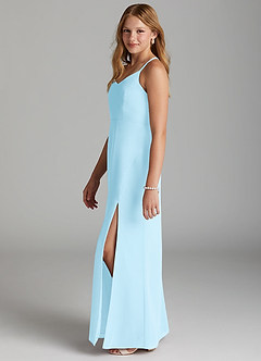 Azazie Becca Junior Sky Blue Mermaid Chiffon Dress image6