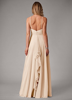 Azazie Amalia Bridesmaid Dresses White Alabaster A-Line Pleated Chiffon Dress image6