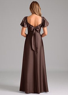 Azazie Fatima Bridesmaid Dresses Ganache A-Line Sweetheart Neckline Stretch Satin Dress image6