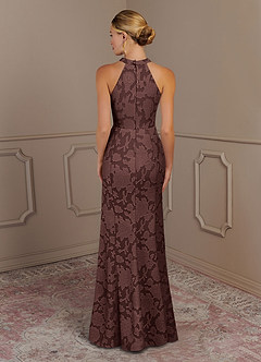 Azazie Tyra Abiti per la Madre della Sposa Abito Sirena in Burnout Floreale Espresso image3