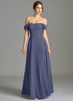Azazie Oasis Bridesmaid Dresses Stormy A-Line with Pockets Chiffon Dress image5