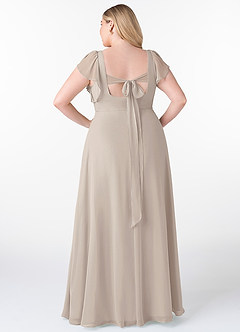 Azazie Syenna Bridesmaid Dresses Frost A-Line Ruched Chiffon Dress image7