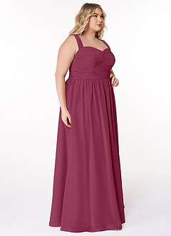 Azazie Zapheira Bridesmaid Dresses Mulberry A-Line Ruched Chiffon Dress image9