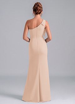 Azazie Rinna Bridesmaid Dresses English Rose Mermaid One Shoulder Chiffon Dress image2