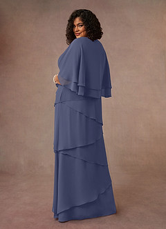 Azazie OHara Abiti per la Madre della Sposa Abito A-Line in Chiffon con Scollo a V Stormy image11